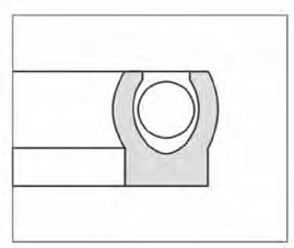 Rod seal with increased spring force.